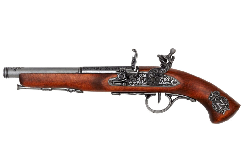 Pistolet skałkowy – niefunkcjonalna atrapa – zdjęcie 3
